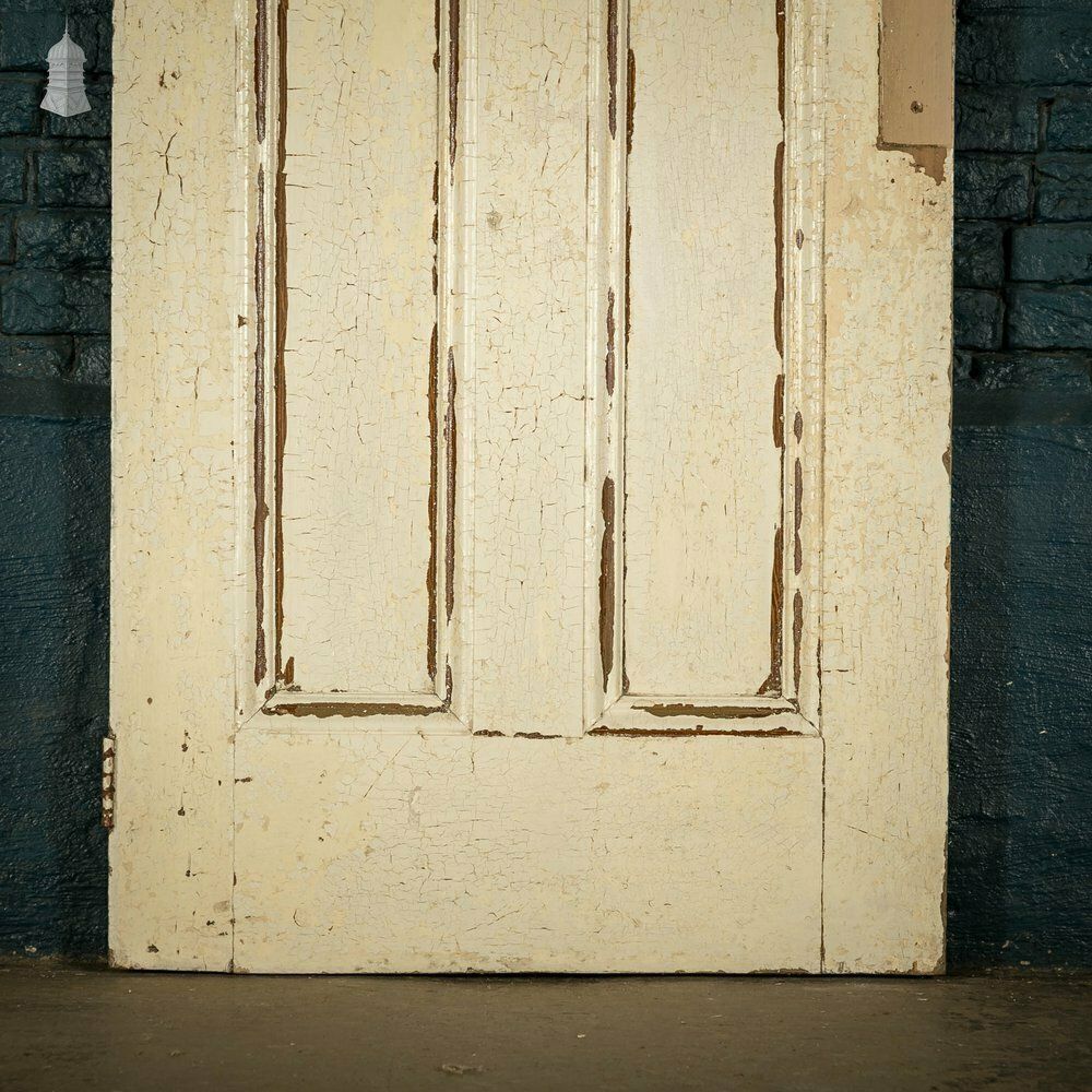photo for sale Half Glazed Door, Blue Painted Pine Fitted With ‘Arctic’ Style Textured Glass