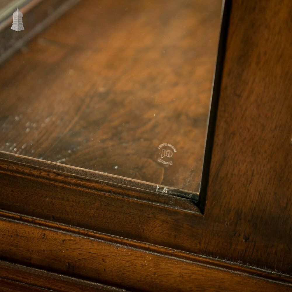 photo furniture Museum Display Cabinet, 19th C Mahogany With Sliding Door And Mirrored Back