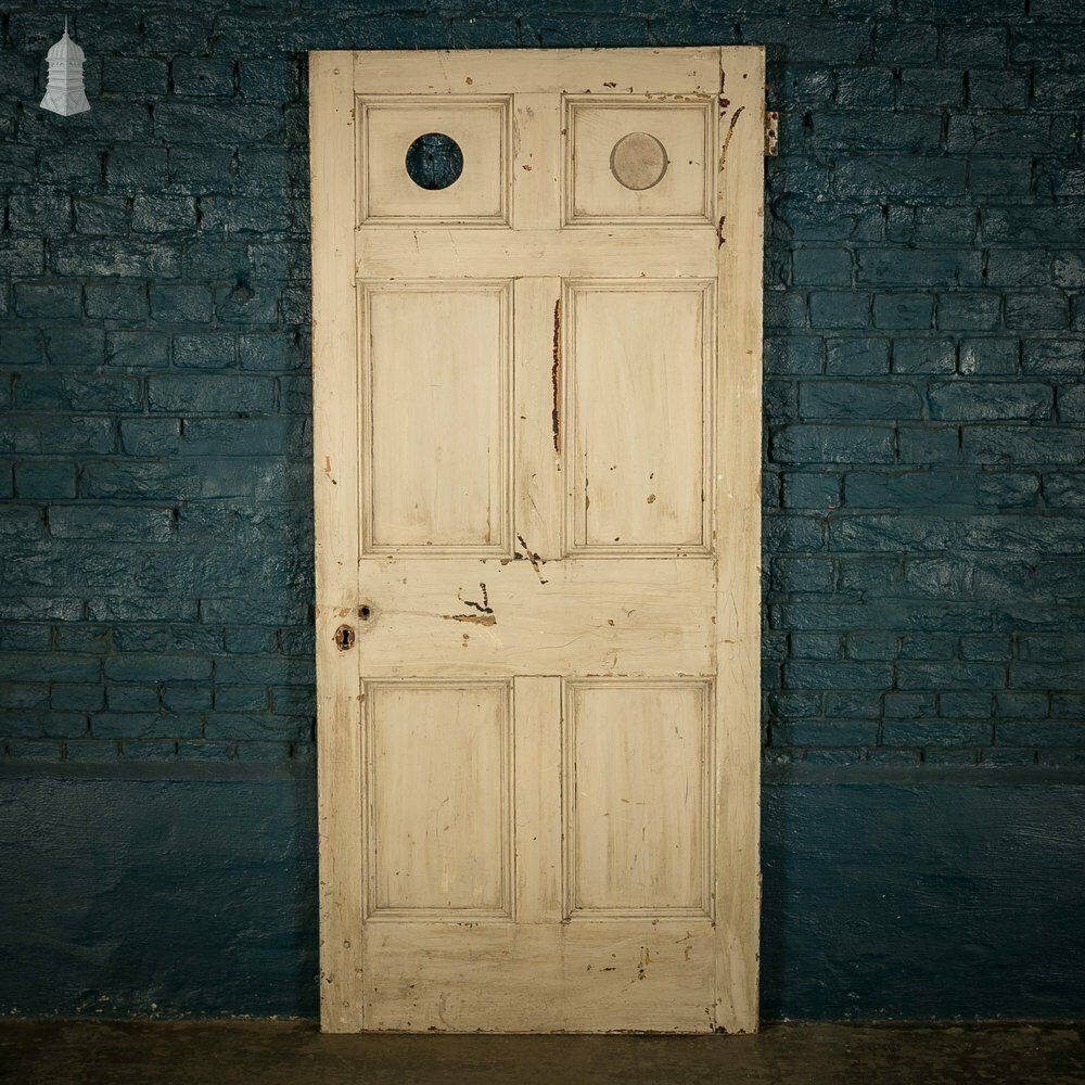 Pine Panelled Door, Moulded 6 Panel, White Painted