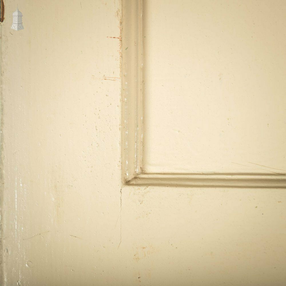 Pine Panelled Door, Green Painted, 1 Over 3 Panel 1930’s Style Door photo 180.0