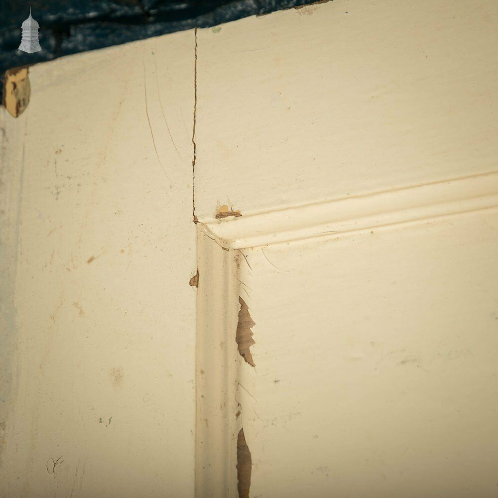 Pine Panelled Door, Green Painted, 1 Over 3 Panel 1930’s Style Door photo buy