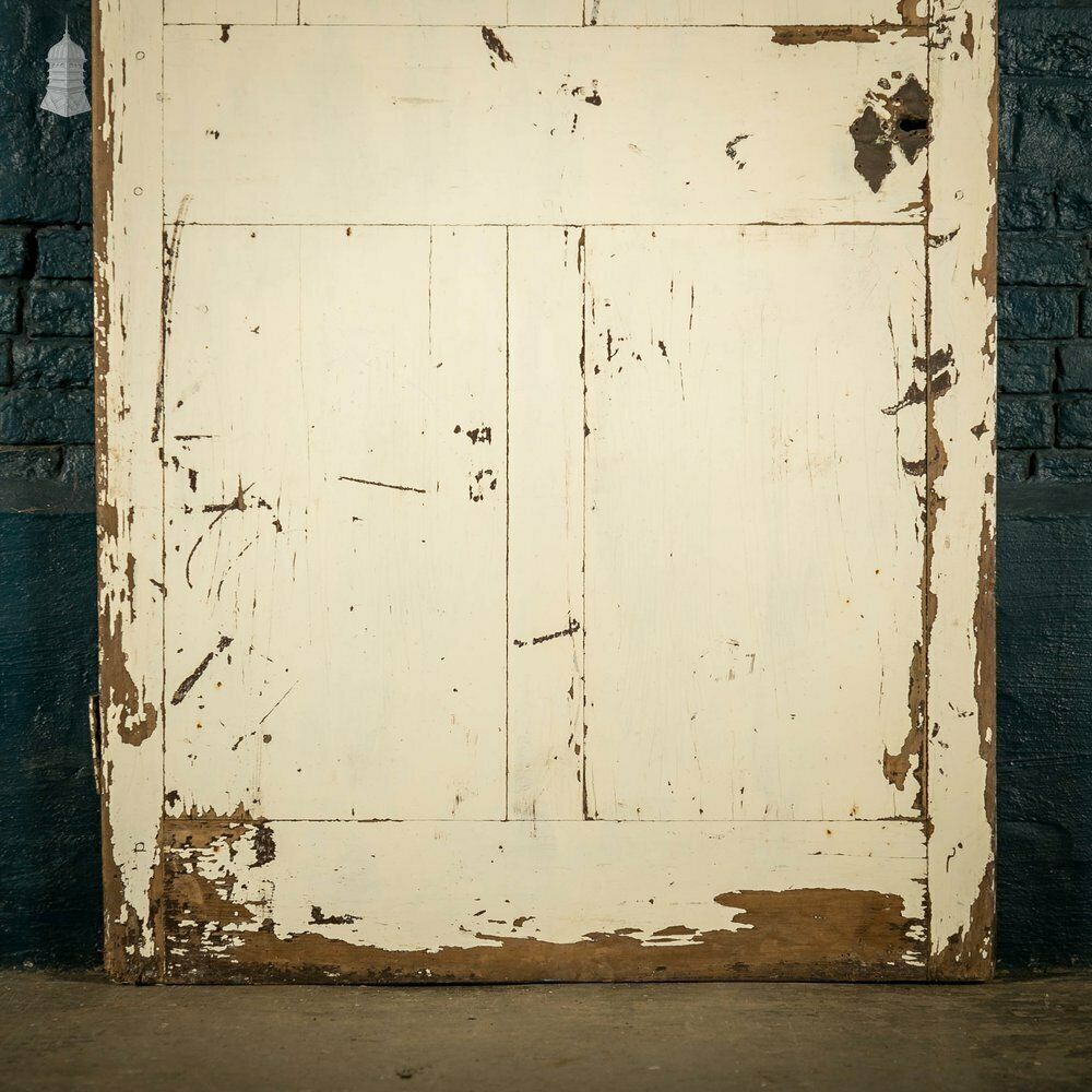 Home Fixtures Pine Panelled Door, White Distressed Paint Finish photo