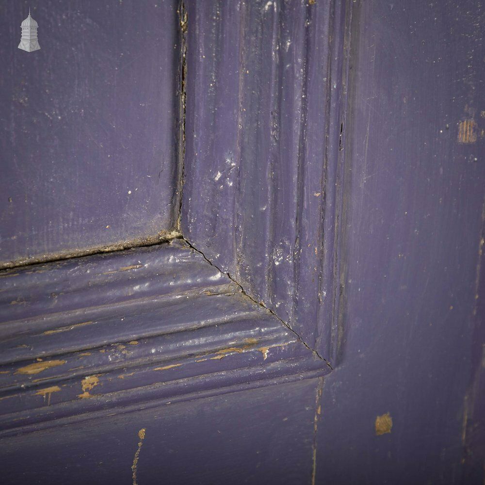 Pine Panelled Door, Moulded 4 Panel Purple Painted Front Door photo buy
