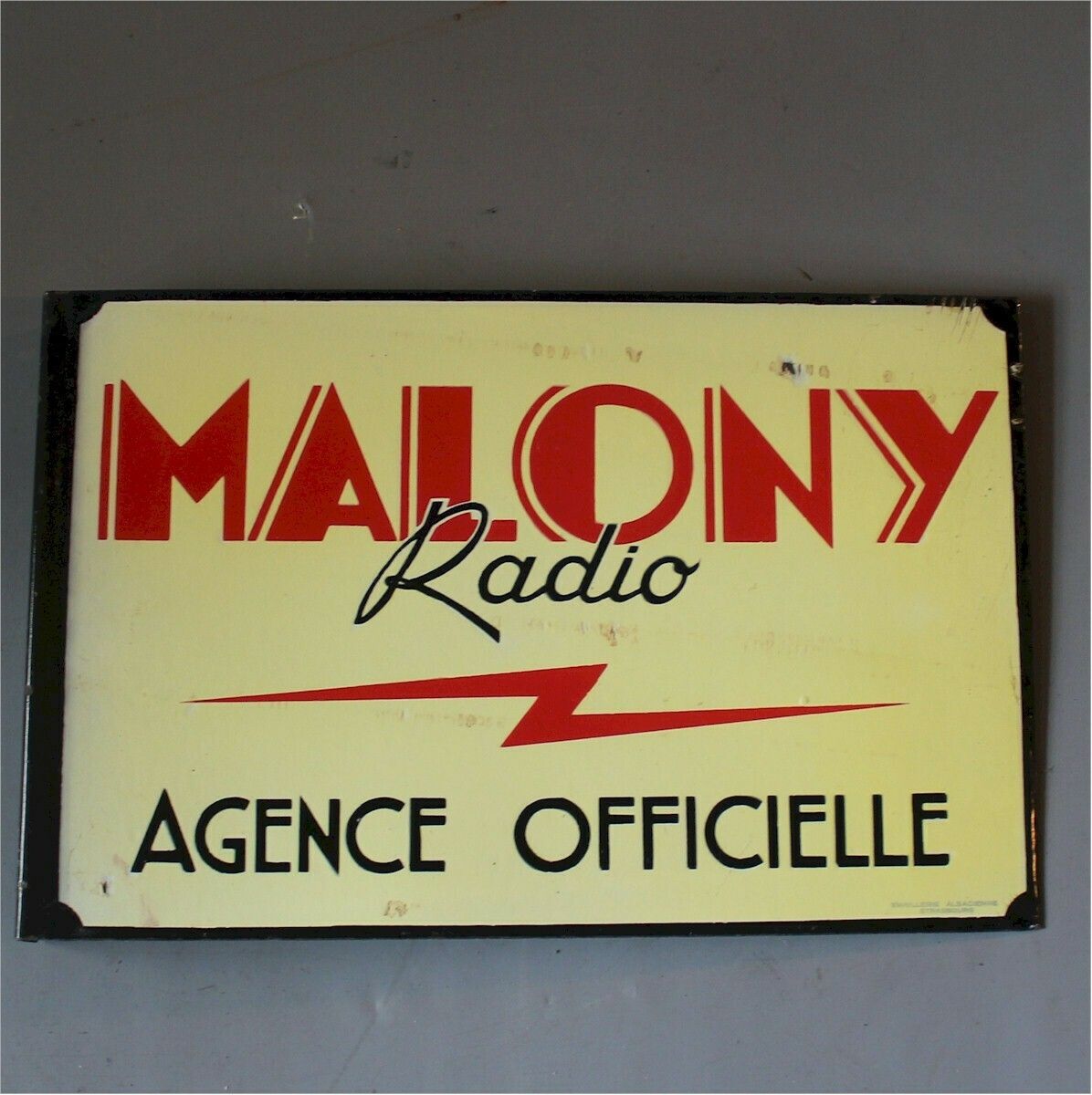 Malony Radio Double Sided Enamel Advertising Sign photo furniture