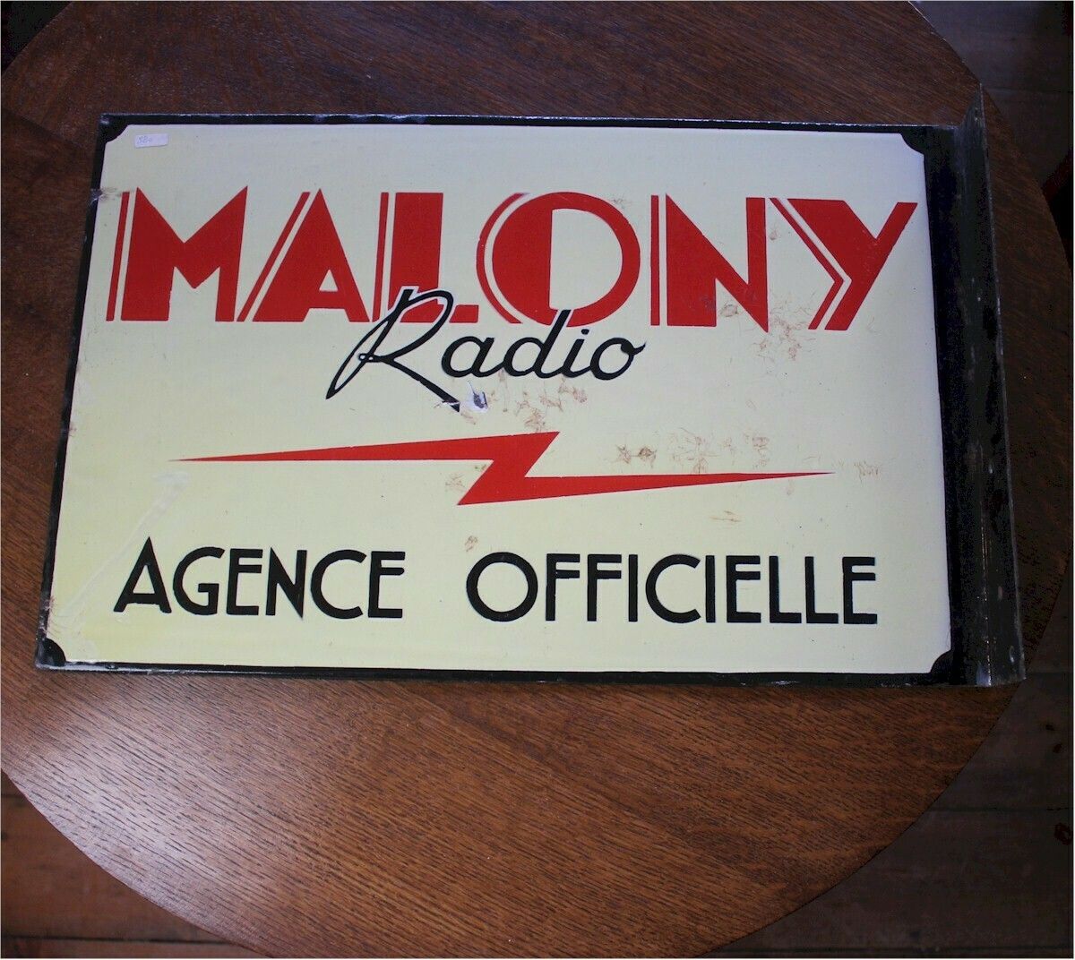 Malony Radio Double Sided Enamel Advertising Sign photo 425.0