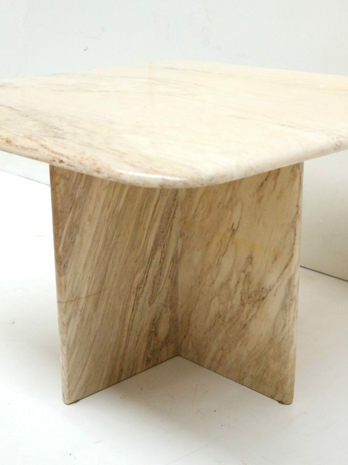 Square Vintage Italian Marble Coffee Table / Side Table From The 1970s photo for sale