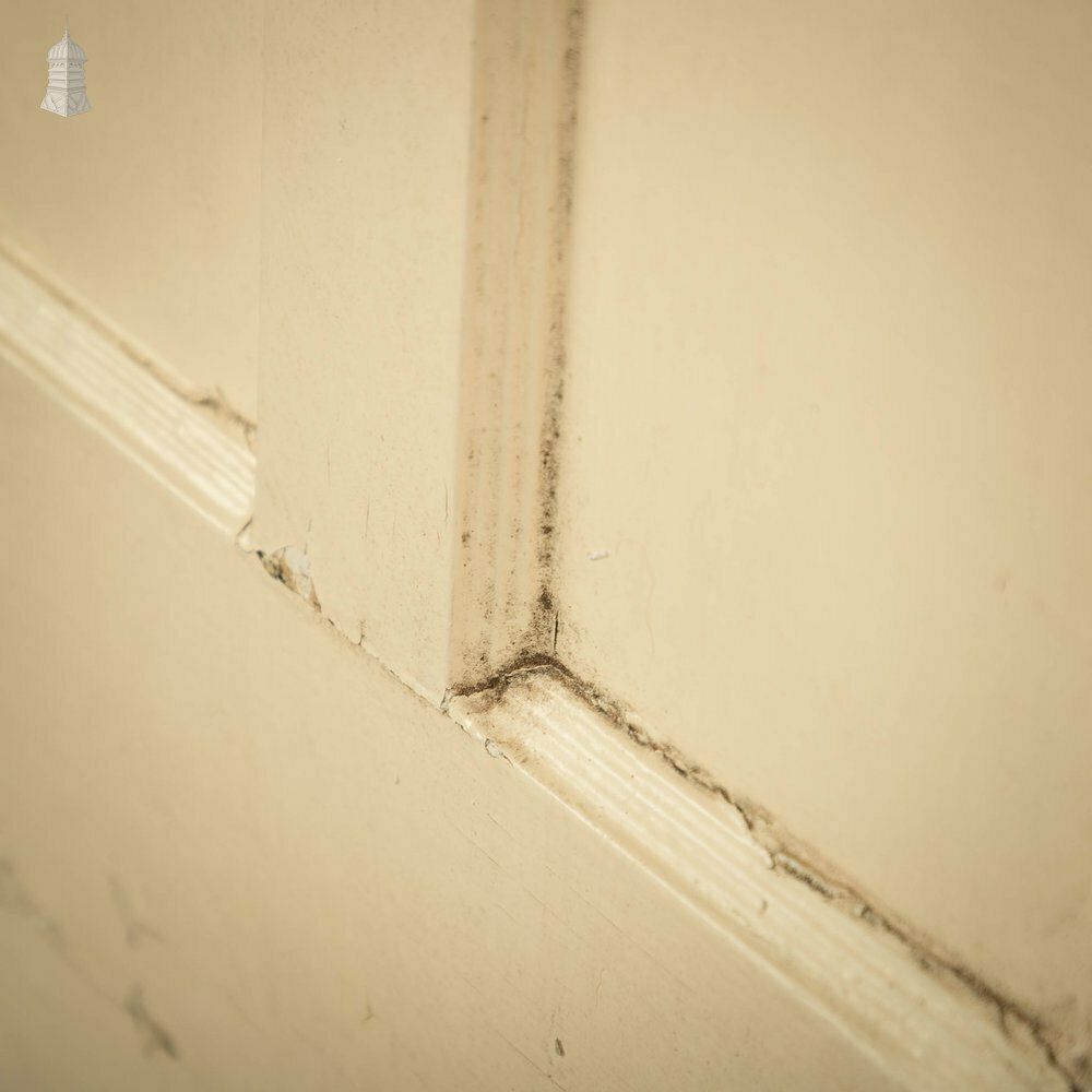 photo buy Half Glazed Door, 4 Panel Pine 1930’s Style Fitted With Leaded Cross Reeded Glass