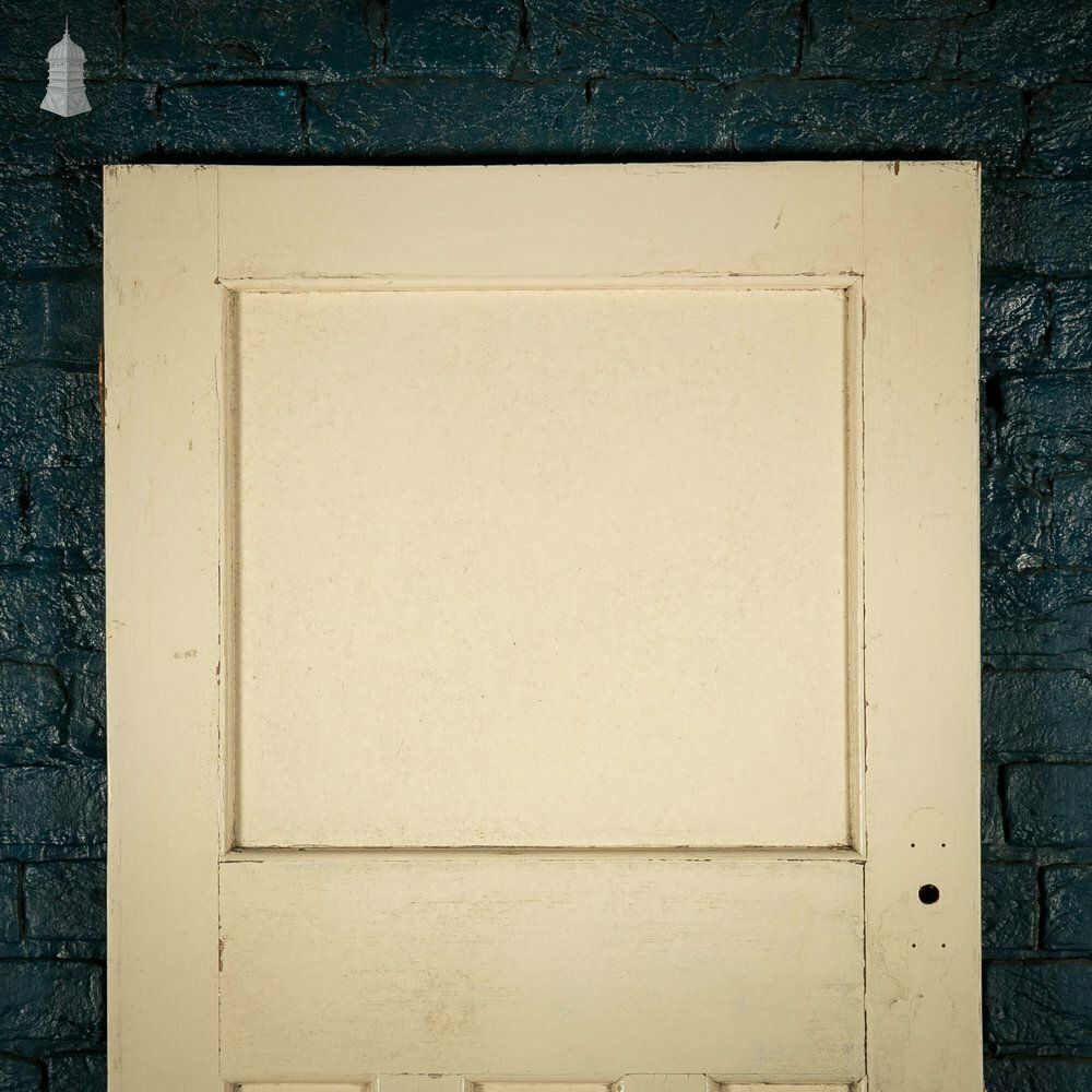 Pine Panelled Door, White Painted, 1 Over 3 Panel 1930’s Style Door photo furniture