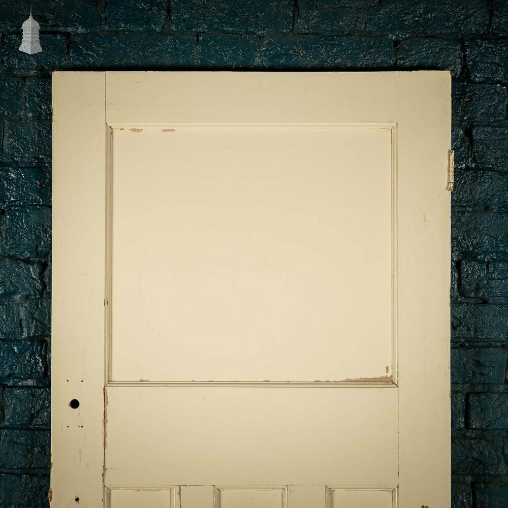photo furniture Pine Panelled Door, White Painted, 1 Over 3 Panel 1930’s Style Door