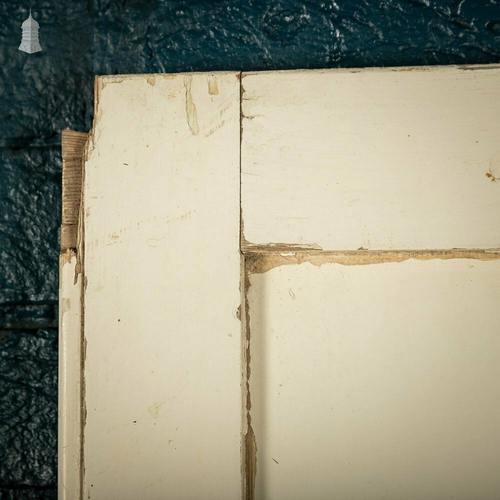 photo for sale Panelled Cupboard Door, White Painted Pine 4 Panel Door