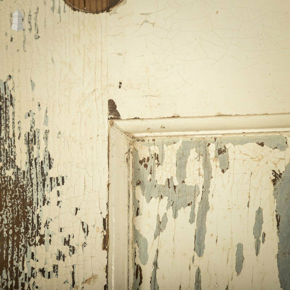 1930’s Style Door, 1 Over 3 Panelled Door, White Painted Finish photo vintage