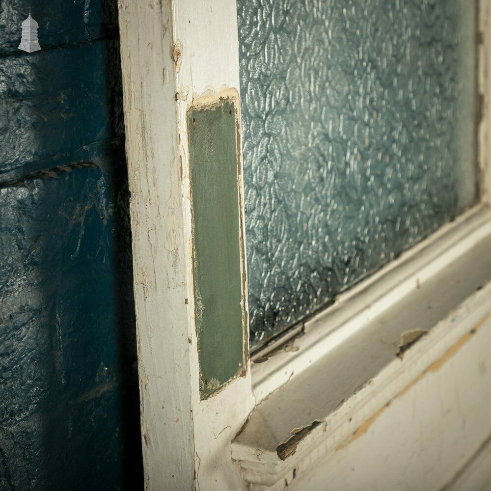 Half Glazed Door, With Dental Shelf And Textured Glass photo vintage
