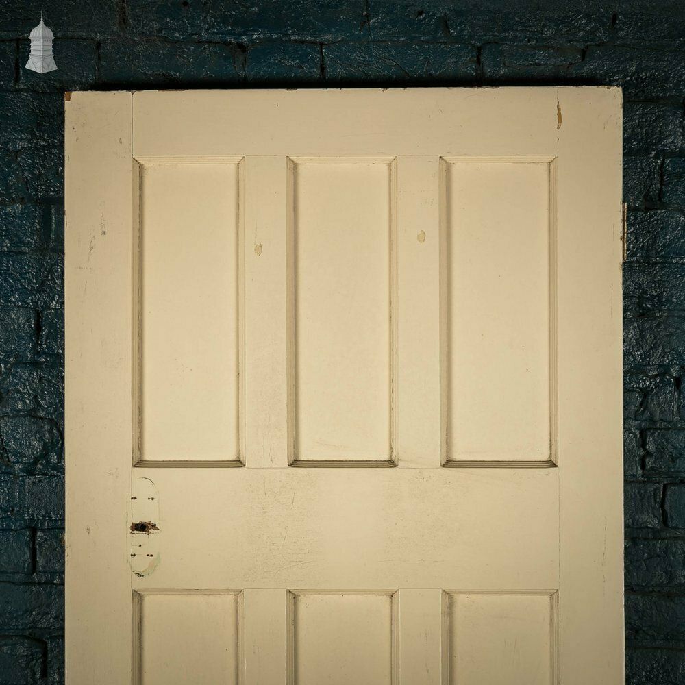 Pine Panelled Door, Moulded 6 Panel, White Painted photo furniture