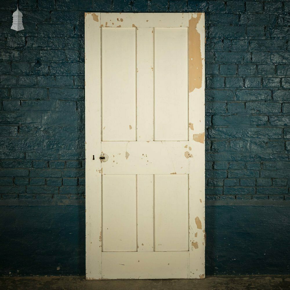 Pine Panelled Door, White Painted