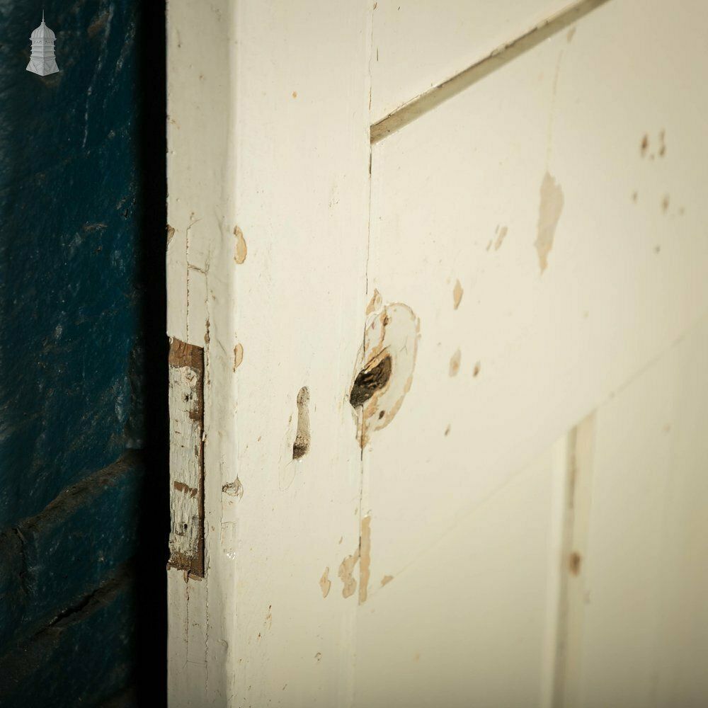 Pine Panelled Door, White Painted photo vinterior