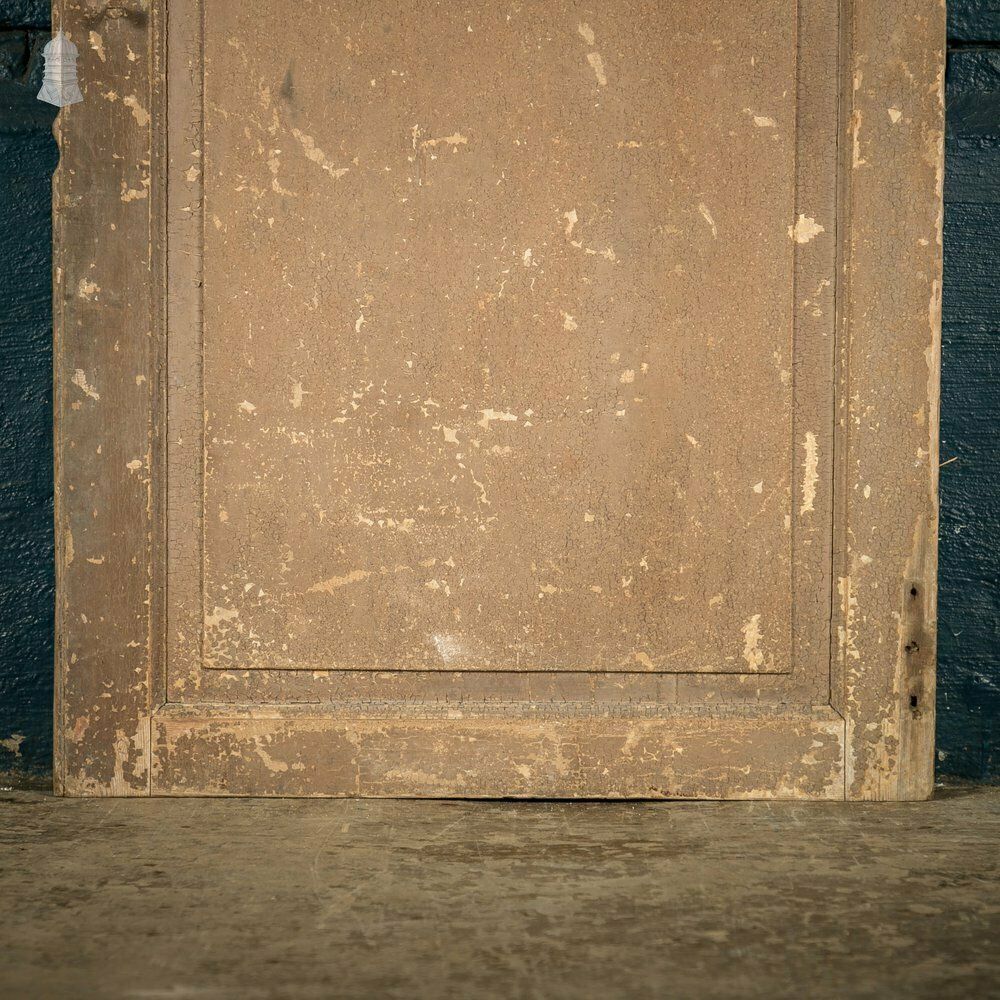 French Cupboard Door, 18th C Moulded 2 Panel Pine Door With Distressed Painted Finish photo Home Fixtures