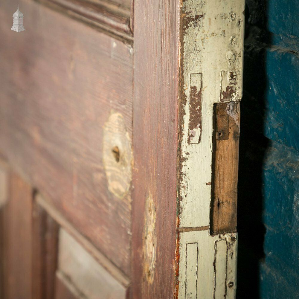 photo vintage Half Glazed Door, Pine With ‘Arctic’ Style Textured Glass