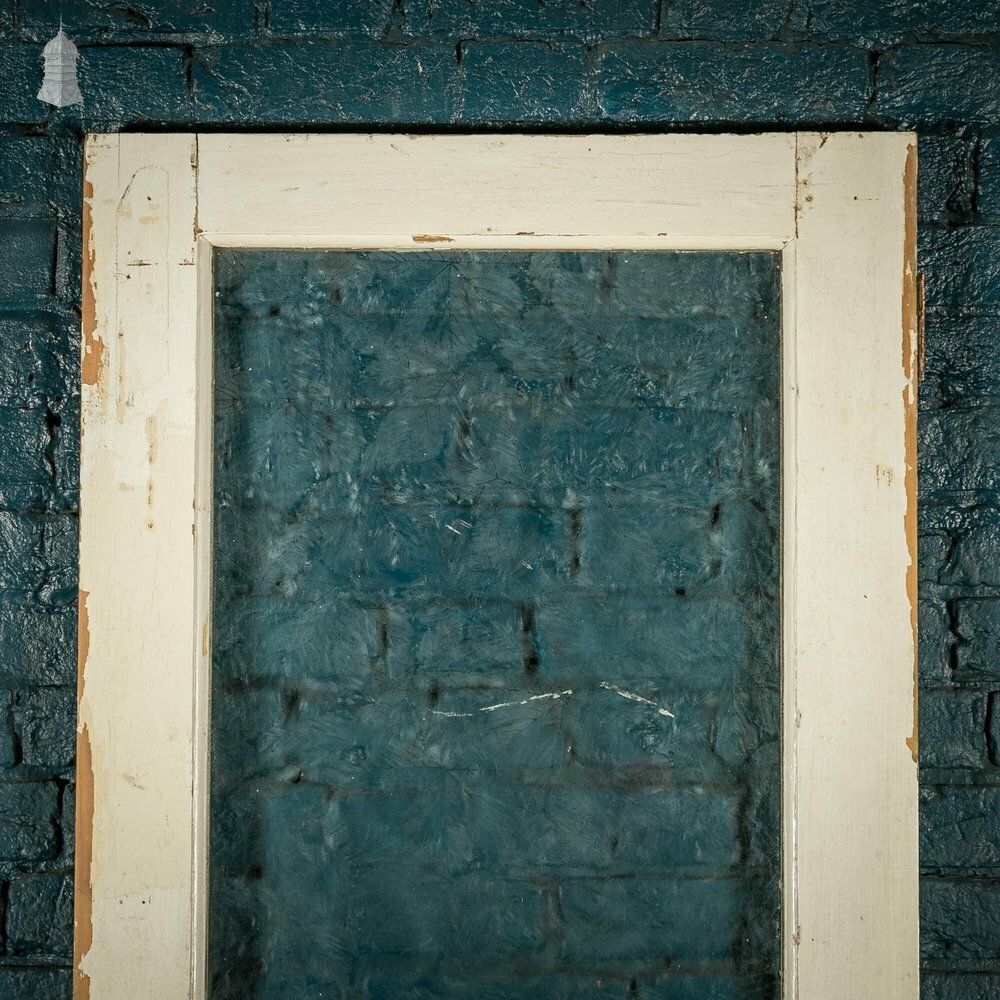Half Glazed Door, White Painted Pine With Textured Glass photo furniture