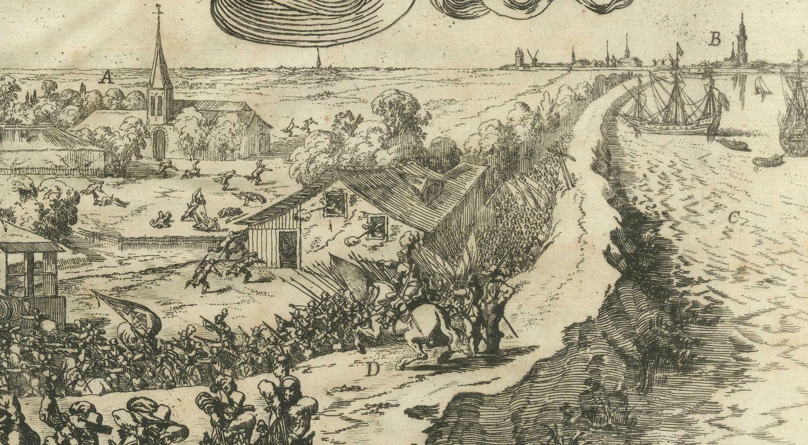 First Sparks Of The Eighty Years' War In Oosterweel In 1567, Engraved In 1632 photo 915.0