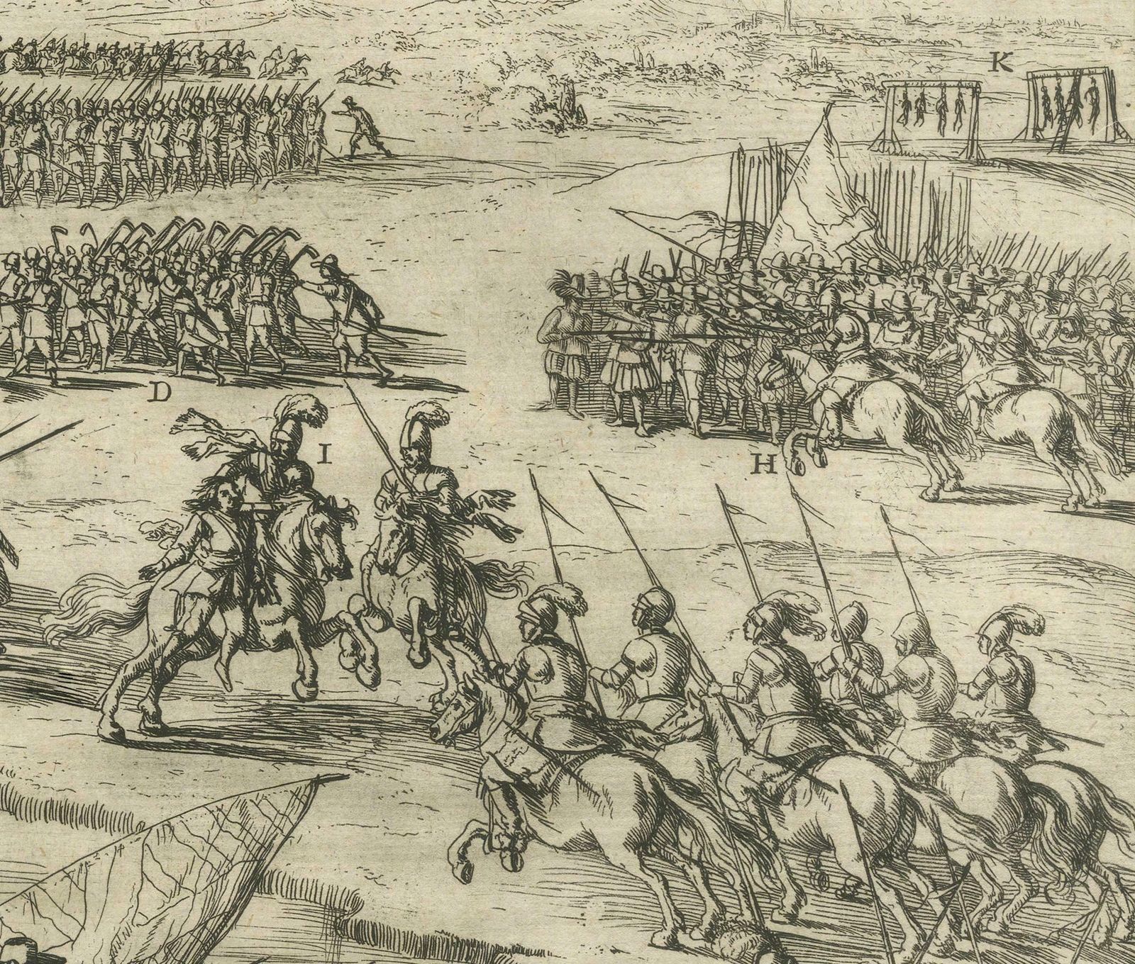 The Aftermath Of Battle For Oudenaarde In The Eighty Years' War Engraved In 1632 photo for sale