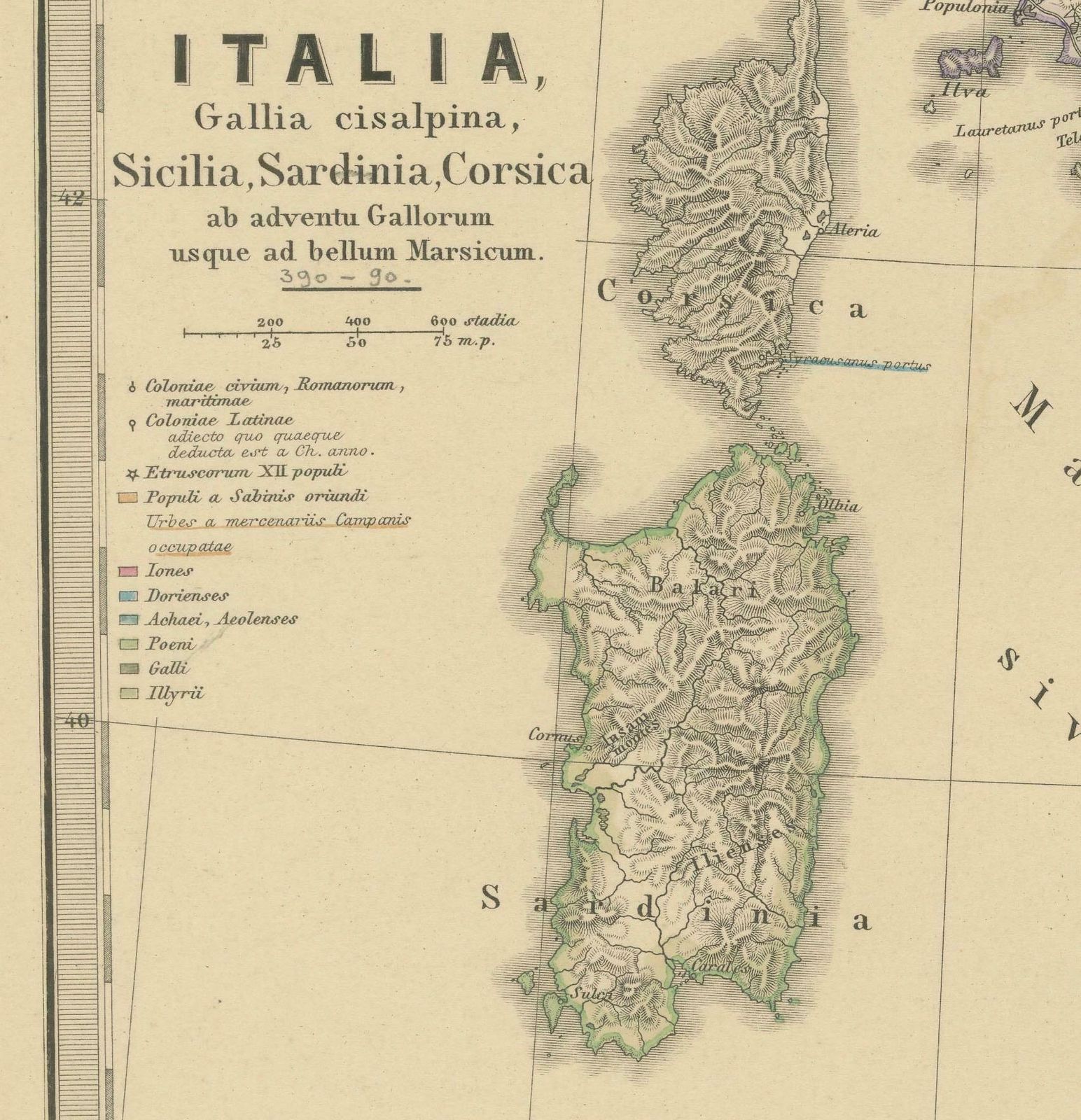 Roman Italy And Provinces: A Cartographic Snapshot, 1880 photo for sale