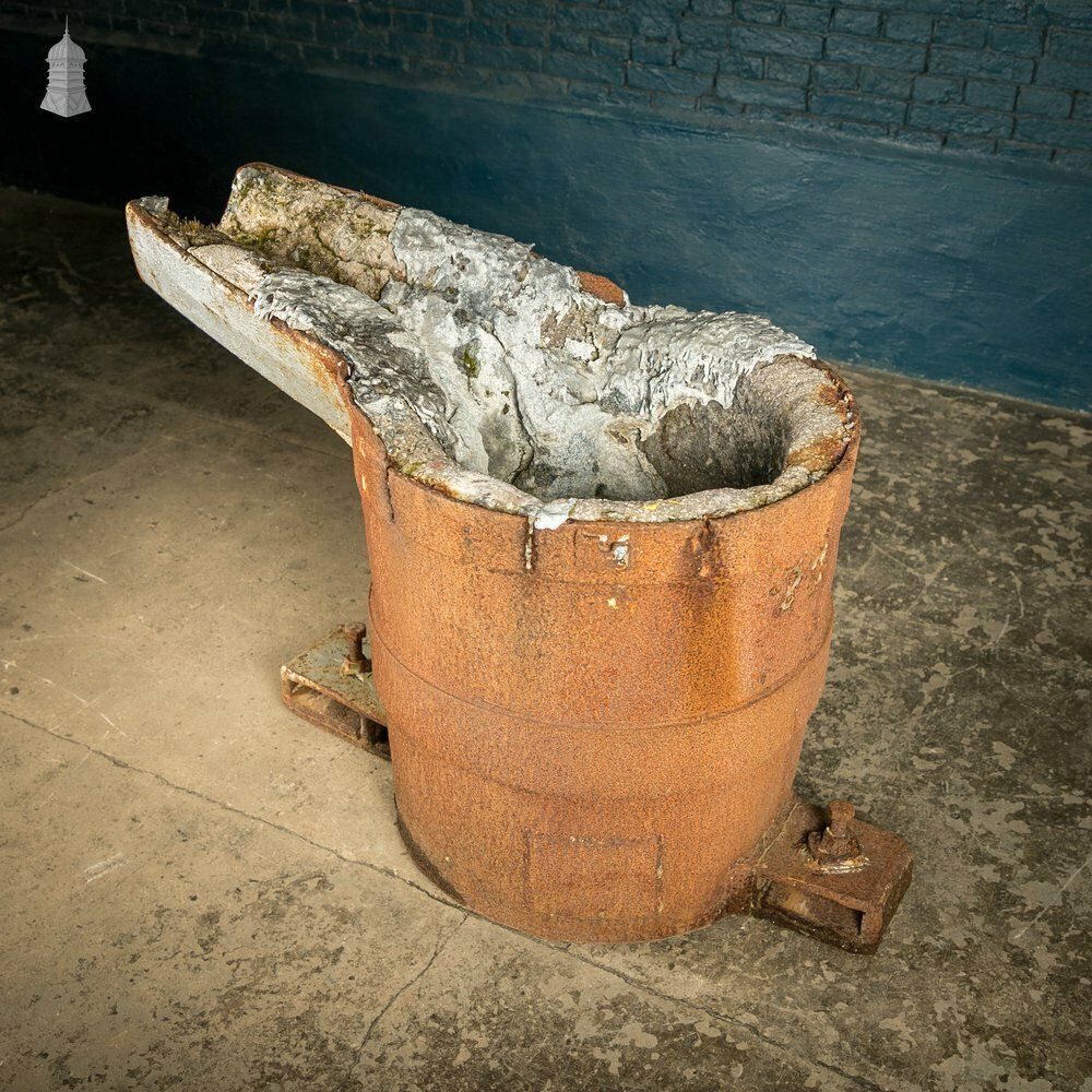 Foundry Casting Crucible, Large Reclaimed Industrial Planter photo furniture