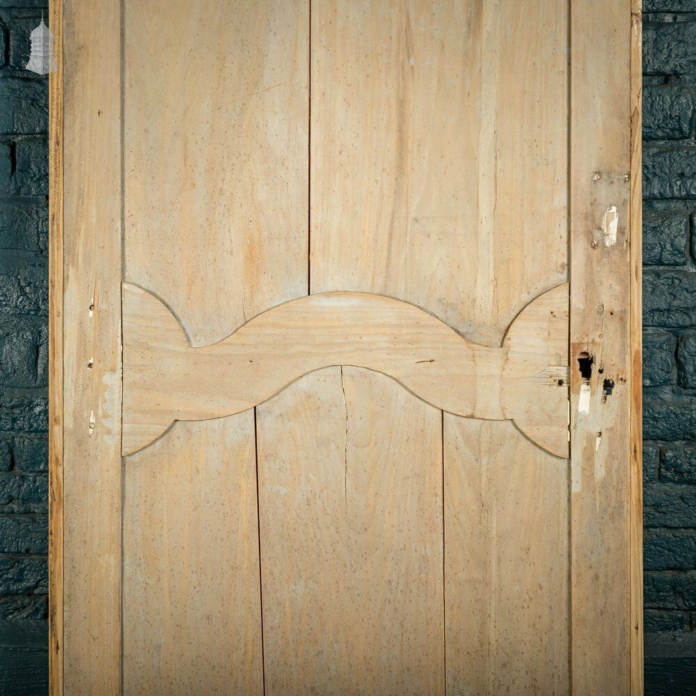 Pine Panelled Door, 19th C French, 2 Moulded Panels photo Home Fixtures