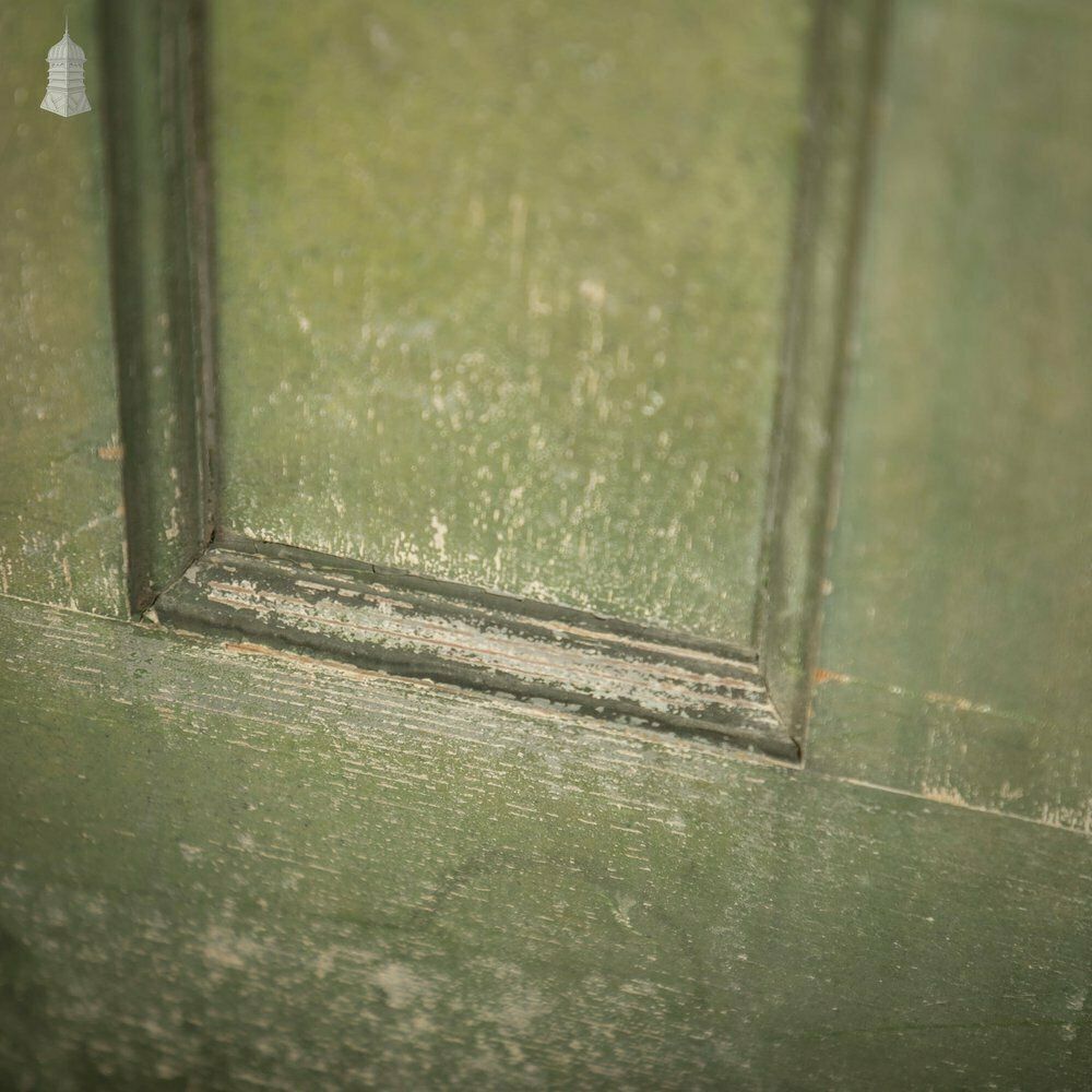 photo furniture Pine Panelled Door, 1930s 4 Moulded Panels Green Stained Finish