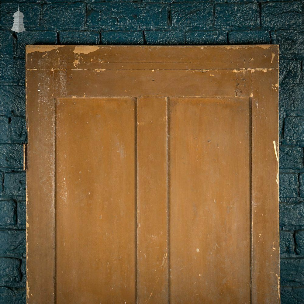 Pine Panelled Door, Victorian 4 Panel, Brown Painted Finish photo furniture