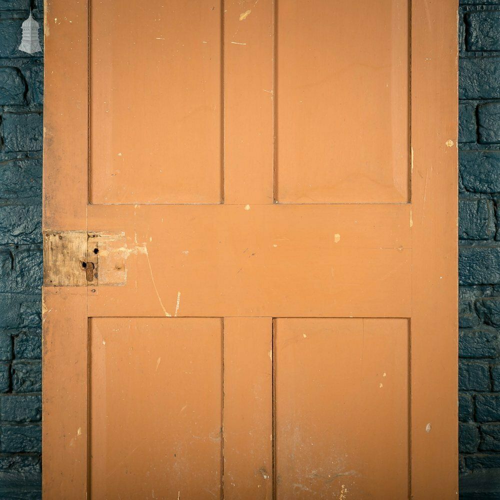 Home Fixtures Pine Panelled Door, Victorian 4 Panel, Brown Painted Finish photo
