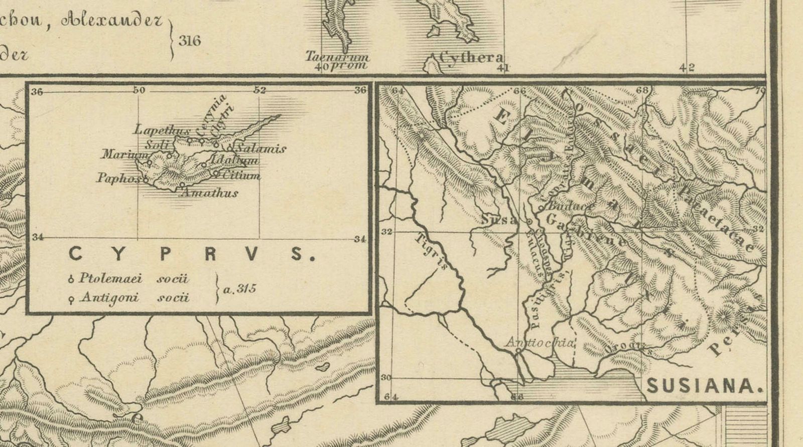 The World After The Battle Of Corupedium: Hellenistic Kingdoms Map, 1880 photo 404.0