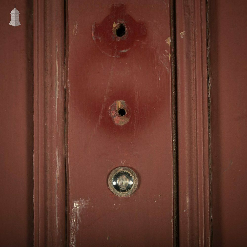Pine Panelled Door, Moulded 4 Panel Front Door, Red Painted Finish photo buy