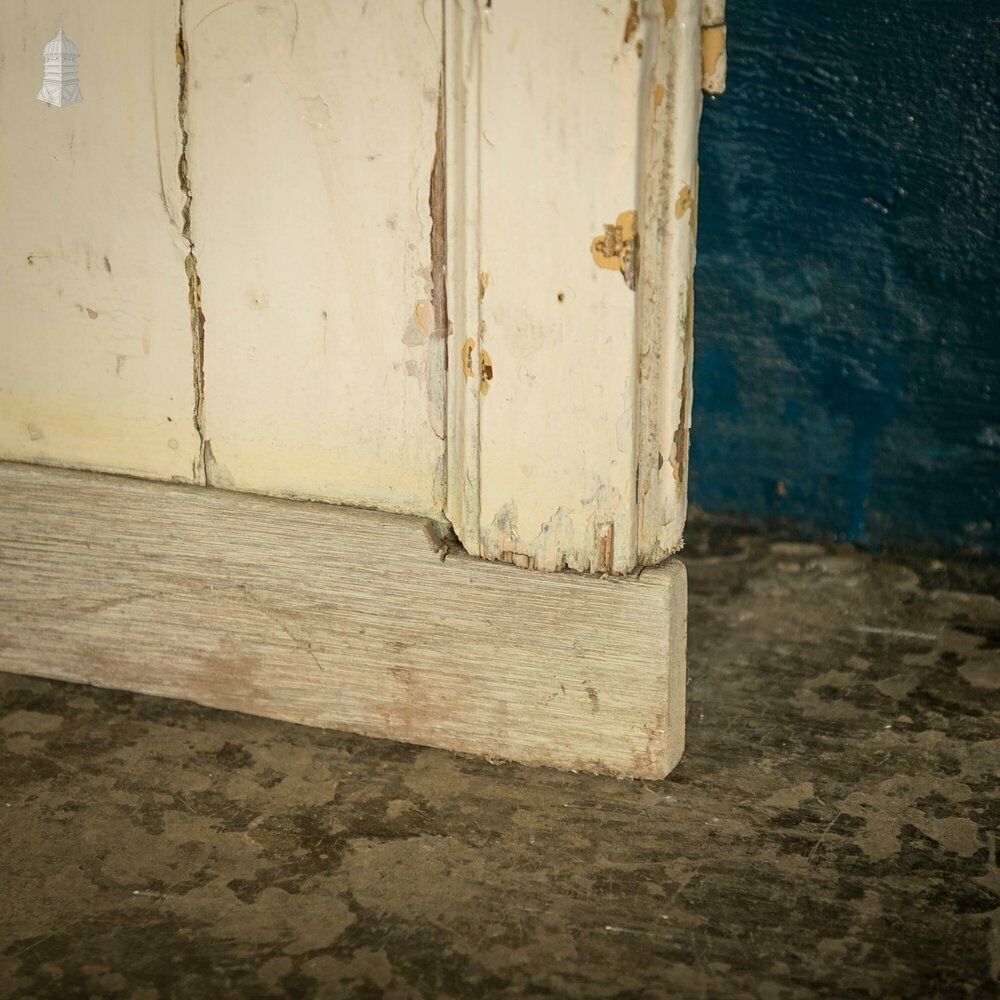 photo for sale Plank And Ledge Door, 19th C French With White Painted Finish