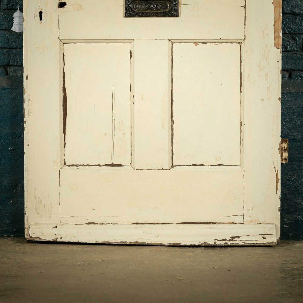 Pine Panelled Door, 4 Panel White Painted Front Door photo Home Fixtures