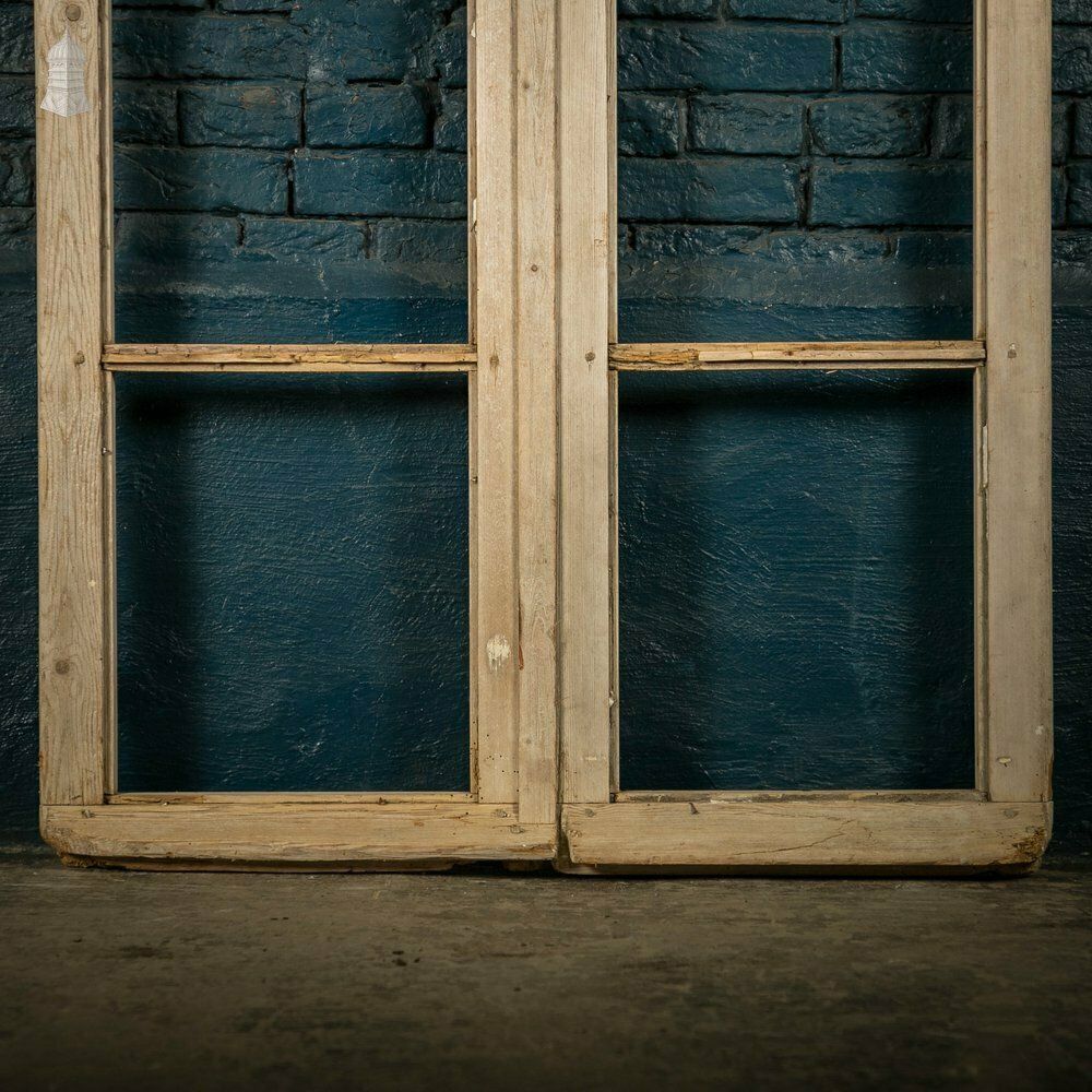 Victorian Window Shutters, With Horizontal Glazing Bars, Pine Pair photo Home Fixtures