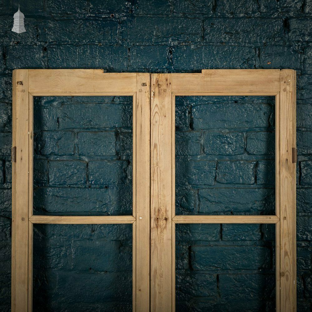 Victorian Window Shutters, With Horizontal Glazing Bars, Pine Pair photo vinterior