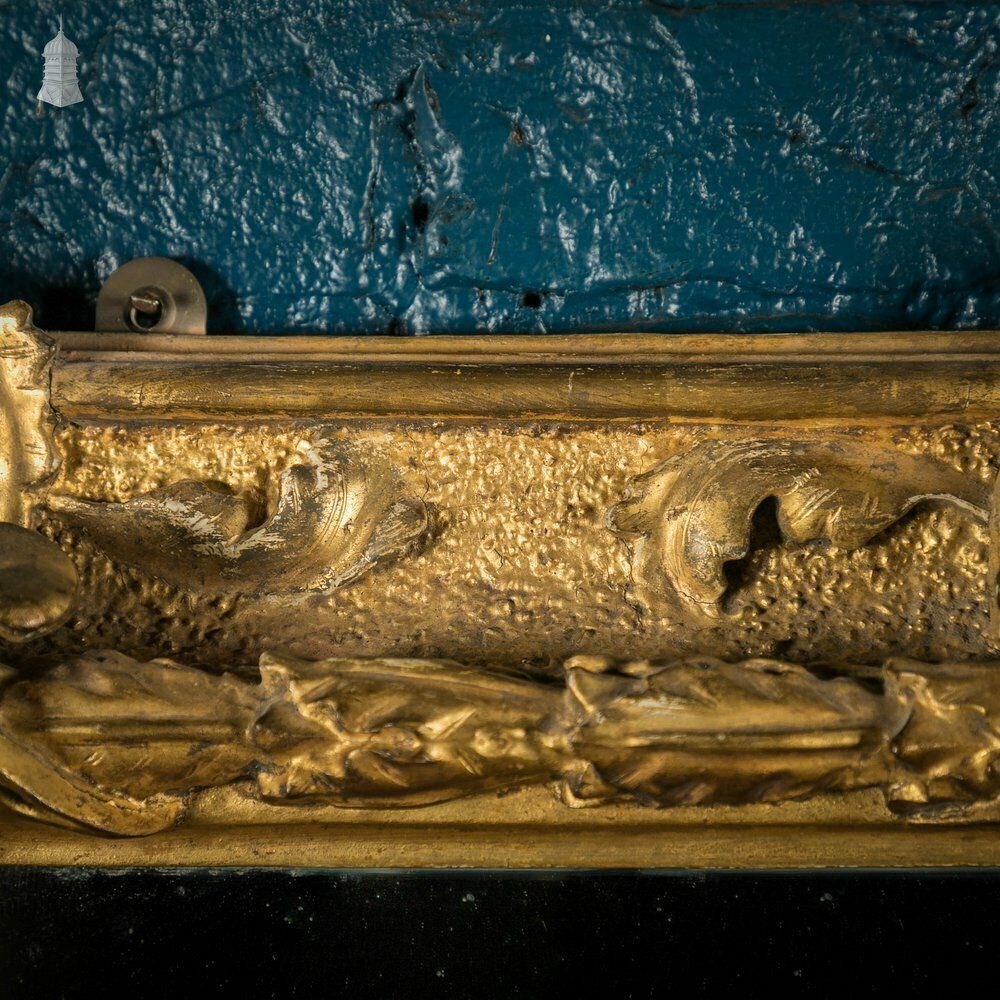 photo for sale Gilt Framed Mirror, Early 19th C Venetian Carved Wood
