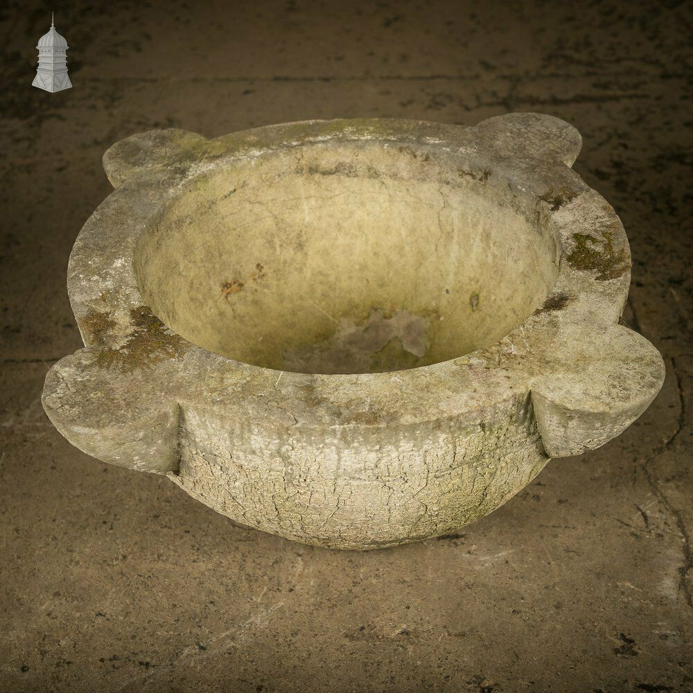 Stone Mortar, Large Floor Standing Medieval Vessel photo for sale