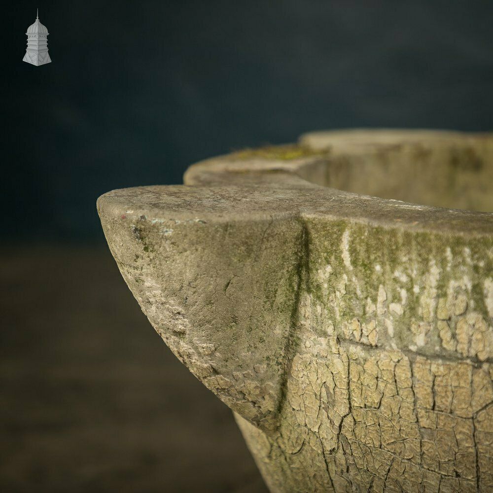 2160.0 Stone Mortar, Large Floor Standing Medieval Vessel photo