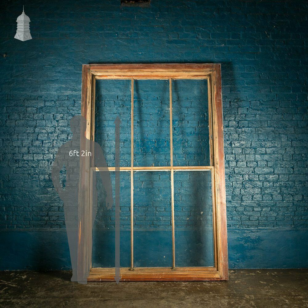 Sliding Sash Window, Edwardian, 8ft High, Hardwood photo for sale