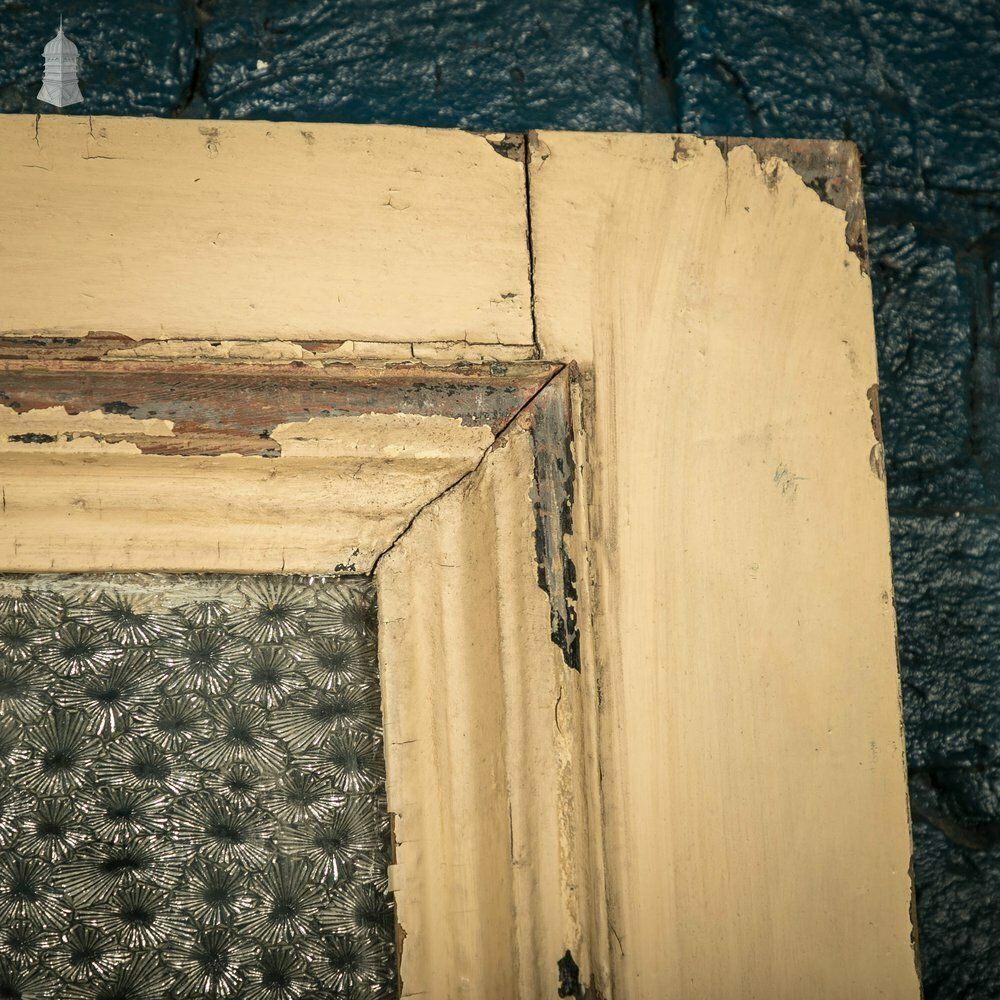 Half Glazed Door, Panelled Pine With ‘Muranese’ Style Textured Glass photo 144.0