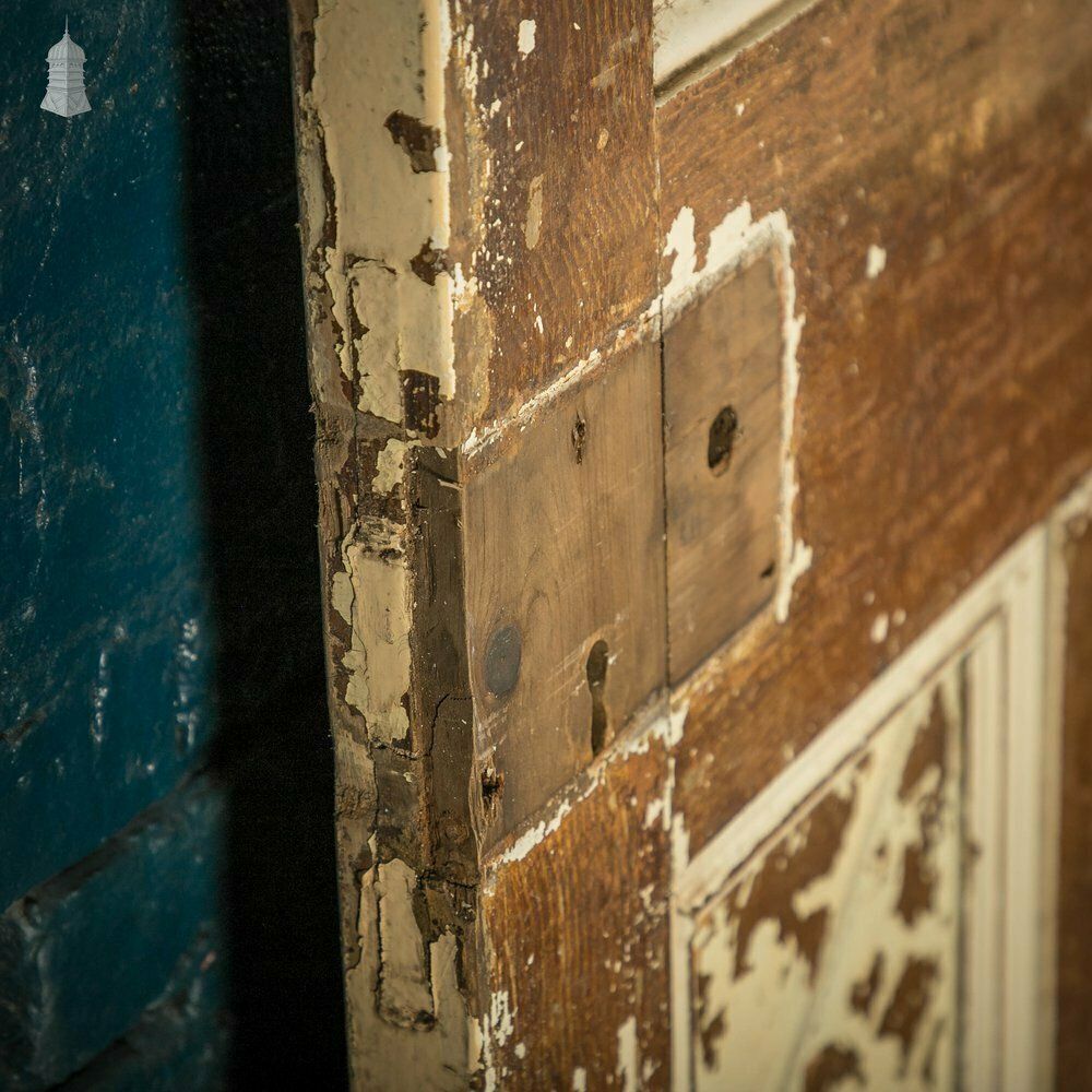 photo furniture Half Glazed Door, Panelled Pine With ‘Muranese’ Style Textured Glass
