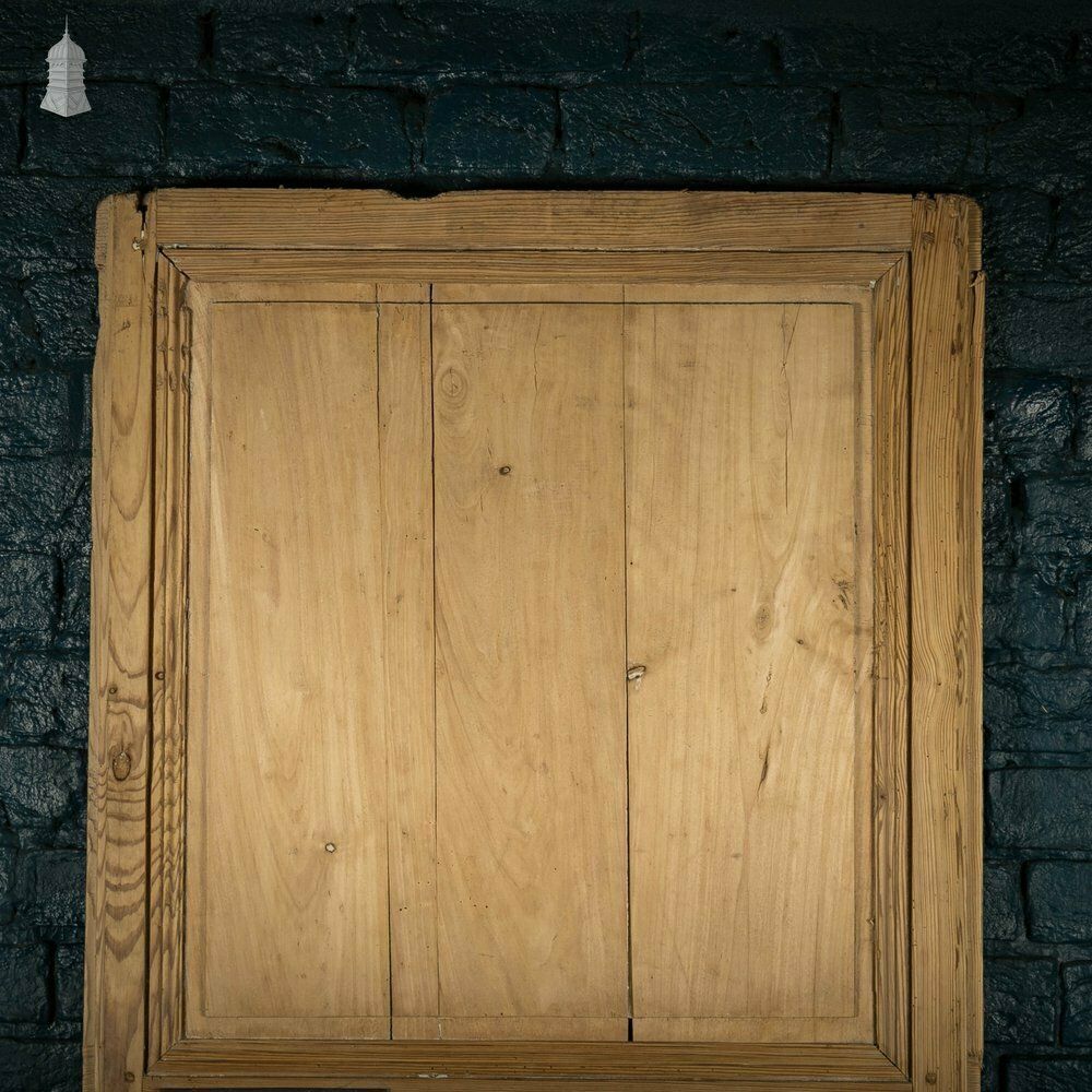 Pine Paneled Door, French 3 Panel Victorian photo for sale