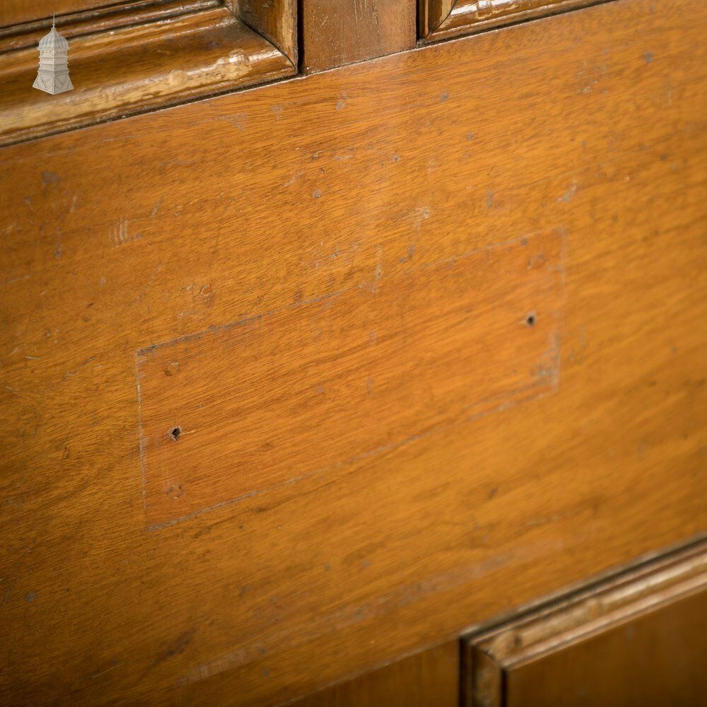 photo vinterior Mahogany Paneled Doors, Set Of 3 19th C Hardwood, Gunstock, 4 Panel Doors