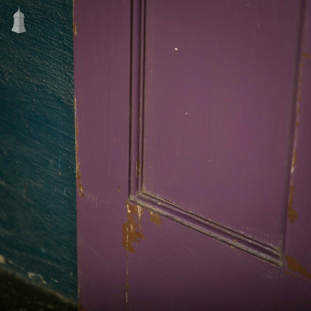 Half Glazed Doors Batch Of 4 Purple Painted Doors Fitted With  Cathedral Style  Textured Glass photo buy