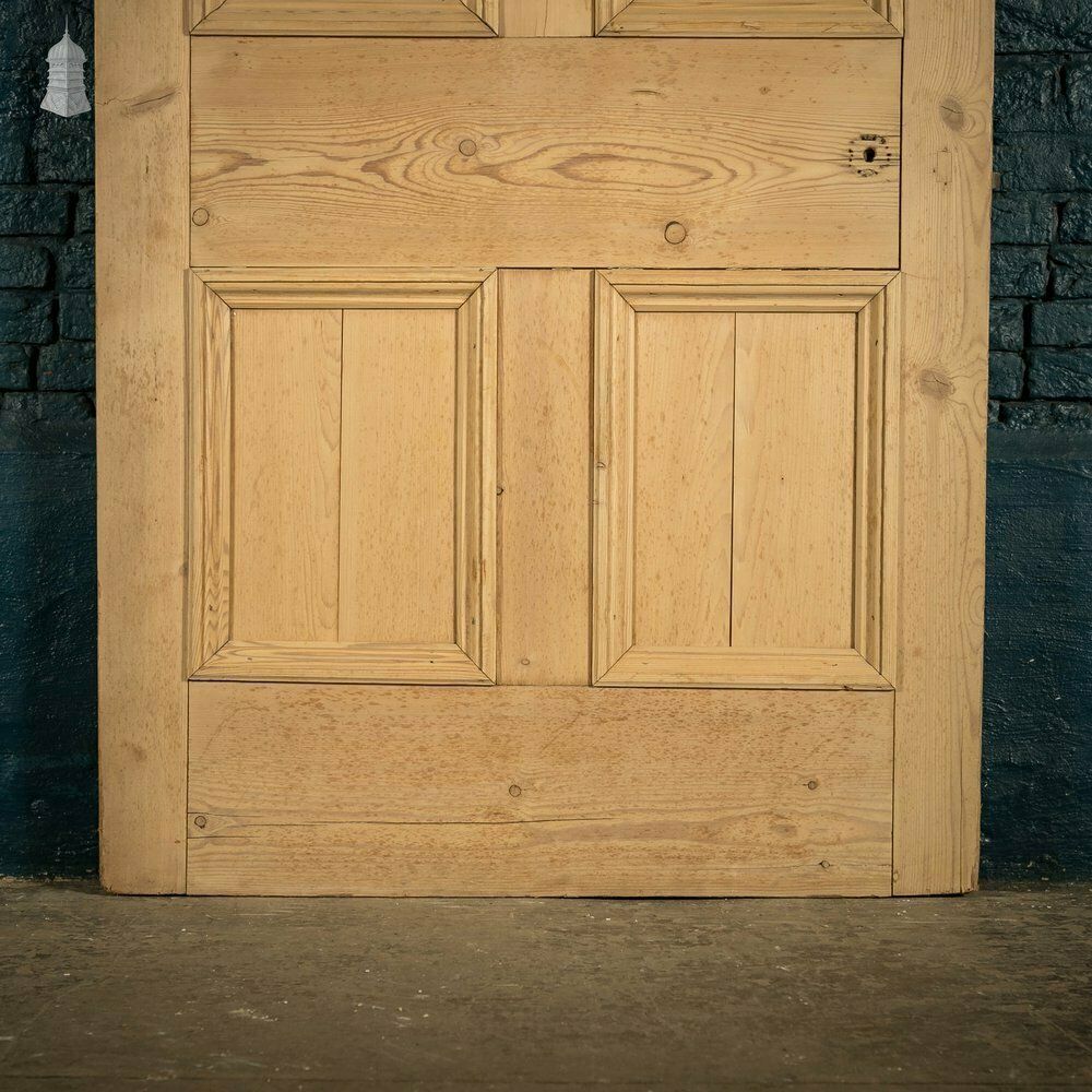 Glazed Pine Door, Moulded Panelled Door With Glazed Top Panel photo Home Fixtures
