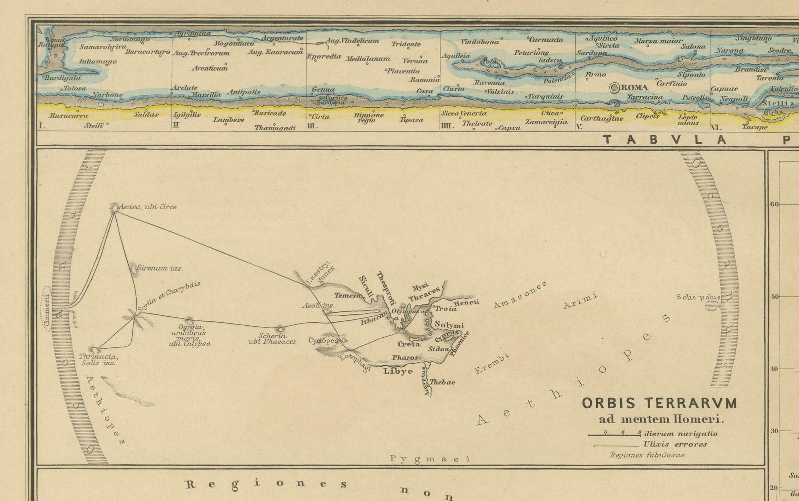 Original Old Composite Of Several Maps Of The Ancient World On One Sheet, 1880 photo furniture