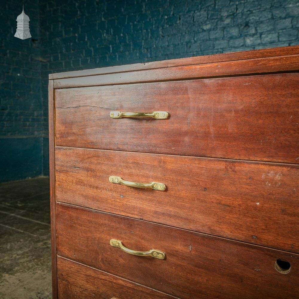 Plans Chest Drawers Dark Mahogany Finish With Brass Handles photo buy