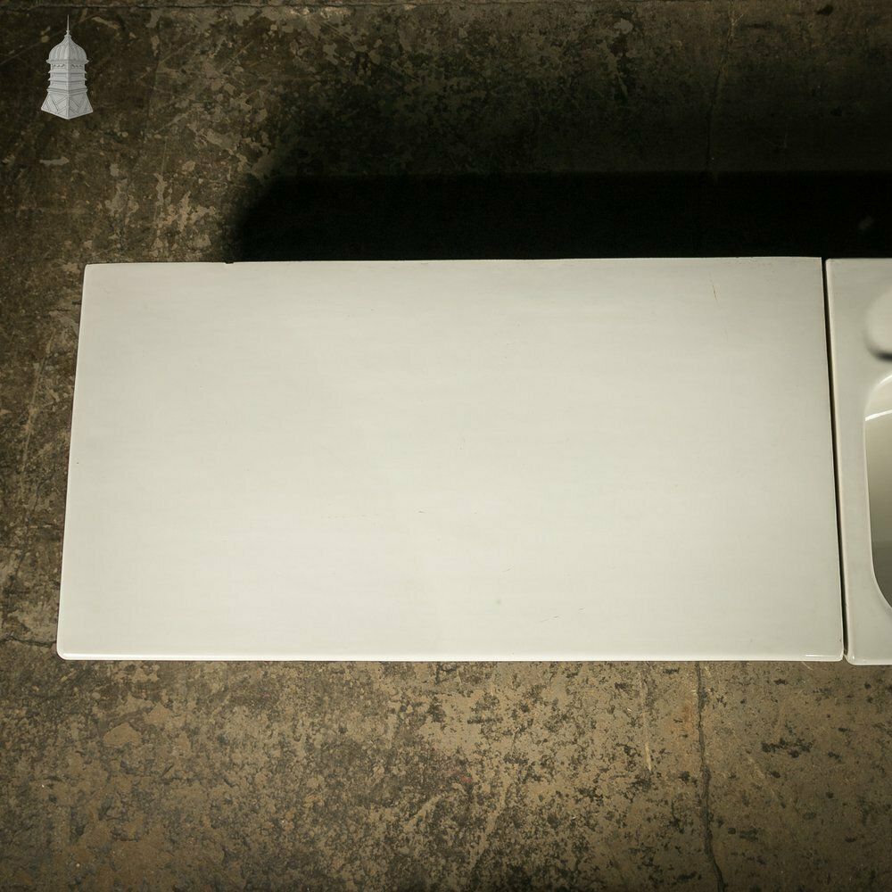 photo furniture Sink And Drainers Rare Complete Mid Century Three Piece Sanitary Sink Setup With Original Left And Right Ceramic Side Stations