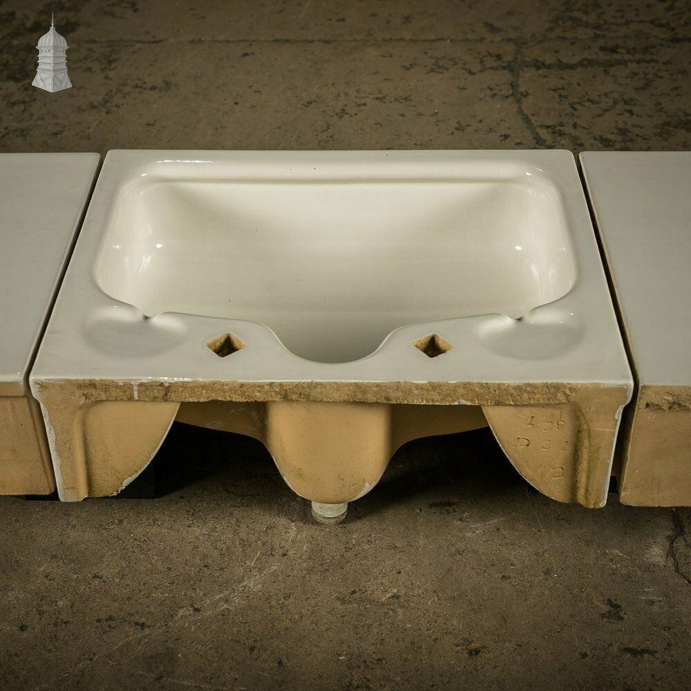 photo buy Sink And Drainers Rare Complete Mid Century Three Piece Sanitary Sink Setup With Original Left And Right Ceramic Side Stations
